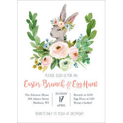 Easter Bunny Spring Spray Invitations